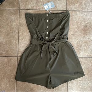 Cisono lounge collection olive green romper XL